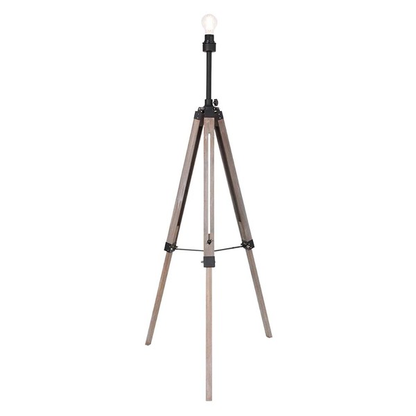 Stehlampe Stativleuchte Standleuchte Wohnzimmerlampe Metall Holz Verstellbar-image
