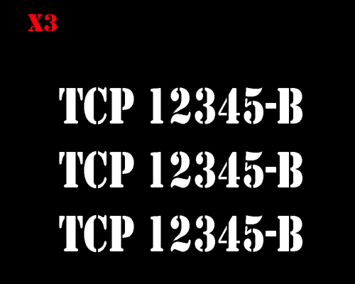 Calcomanía adhesiva números TCP limusina privada limusina taxi servicio de transporte #B - Imagen 1 de 2