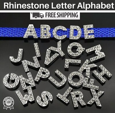 A-Z Folie Buchstaben Zum Selbermachen Armband Glitzer Charms Strass Name personalisierte Halsbänder