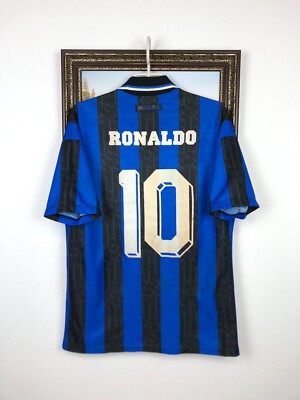 Inter Milan Home football shirt 1997 Soccer #10 Ronaldo Umbro