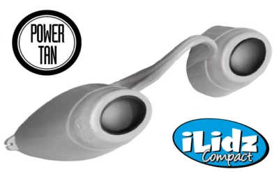 iLidz Compact Sunbed Bräunungsbrille UVA- und UVB-Schutz GRAU von Power Tan