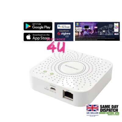 Silvercrest Smart Home Gateway Hub kompatibel mit Sprachsteuerung über kostenlose App