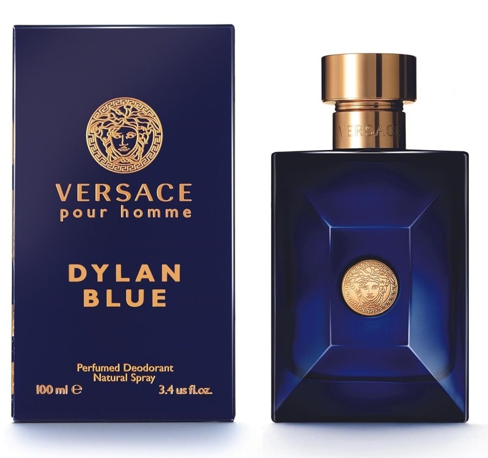 VERSACE DYLAN BLUE by Versace for Men Deodorant Spray 3.4 oz 100 ml NEW IN BOX