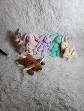 Ty Lot of 7 of  Bunnies Beanie Babies NWT.    BB110