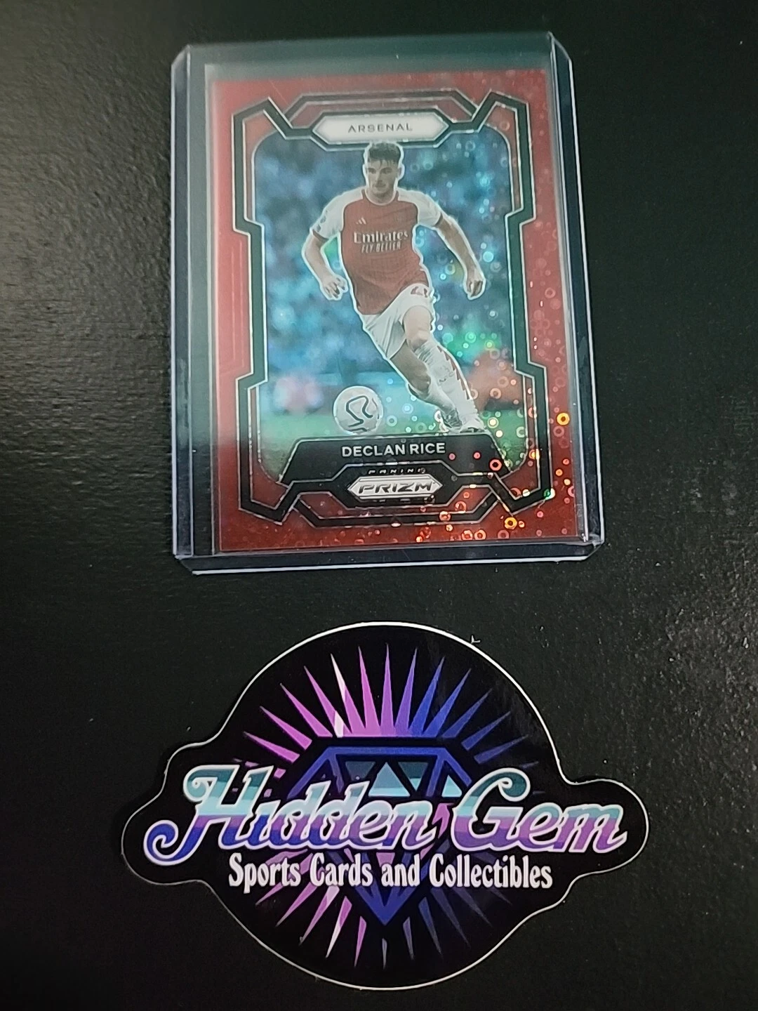 2023-24 Panini Prizm Premier League Soccer Declan Rice Red Disco 37/49