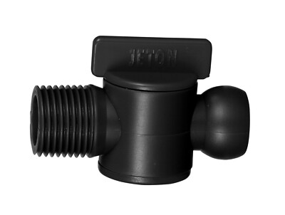 1/2'' Kühlmittelschlauch , Ventil mit Außengewinde 1/2''PT(R) / NPT, schwarz