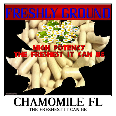 CHAMOMILE FLOWER Powder Fresh Ground The Freshest It Can Be 100 V Capsules