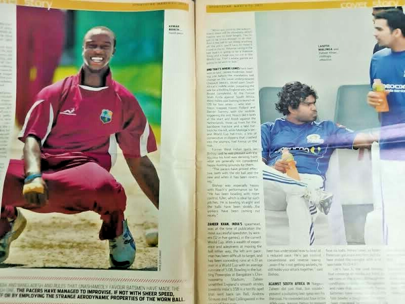 INDIA SPORTSTAR WEEKLY MAGAZINE 24 MAR 2011 SACHIN TENDULKAR, A.B. DE