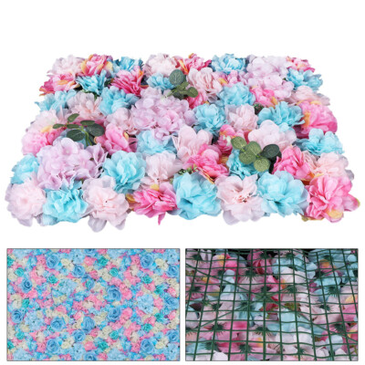 12Pcs Wedding Artificial Flower Wall Panel Hydrangea Rose Panel for Stage Decor