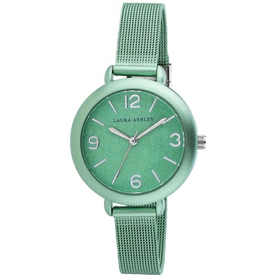 Laura Ashley Green Ladies Glitz Sparkle Dial Spray Mesh  display picture 1