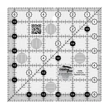 Creative Grids 6-1/2in Square Ruler Sewing and Quilting Ruler Template CGR6