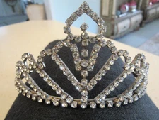 Vintage Rhinestone Prom Queen Crown / Tiara 1950's EUC Original Owner