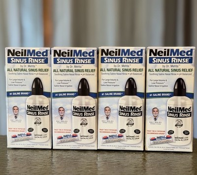 Lot of 4NeilMed Sinus Rinse Bottles Refillable 8oz. SEALED NEW