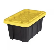 NEW 3pack 6.5qt Storage Bin Container Tote Mini Yellow Lid TikTok Home Depot HDX