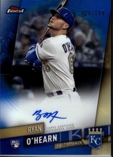 2019 Topps Ryan O'Hearn RC Auto Blue Parallel /150 On-Card Rookie FA-ROH. rookie card picture