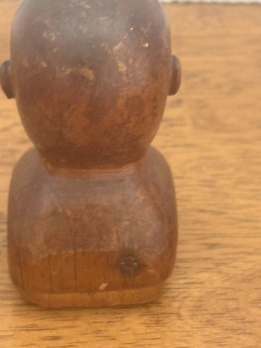 Mid Century/ Hand Carved/ Wooden Man /African(?)/Head Bust/1957/signed - Picture 9 of 12