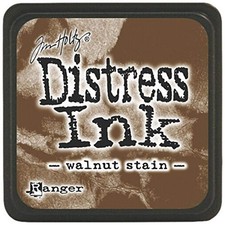 Ranger Tim Holtz Distress Mini Ink Pad Walnut Stain 1X1 Inch Usa Made
