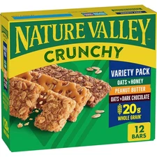 Nature Valley Crunchy Granola Bars, Variety Pack, 12 Ct, 6 Count (Pack of 1) 