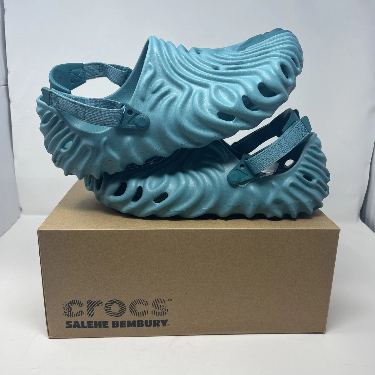 CROCS POLLEX CLOGS X Salehe Bembury Men Blue Strap Back Slip On Sandals-Size 14 Crocs x Salehe Bembury The Pollex Clog Kids  main image 3