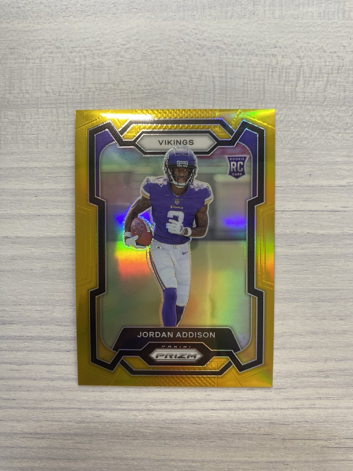 2023 Panini Prizm Jordan Addison True Gold /10 ROOKIE #368