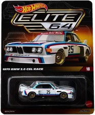 Mattel - Hot Wheels Premium: Elite 64 1975 BMW 3.0 CSL Race New Toy Toy Car,