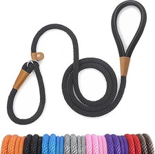 Slip Lead Dog Leash 5 6 8 FT Heavy Duty Rope No Pull