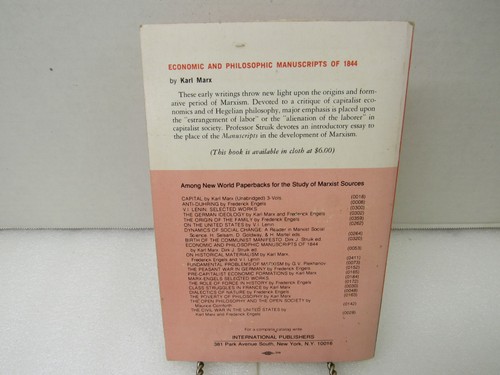 The Economic And Philosophic Manuscripts Of 1844 Karl Marx International 1977 PB - Picture 12 of 12