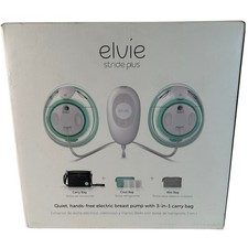 Elvie Stride Plus Quiet Hands Free Electric Breast Pump 3 in 1 Carry Bag New