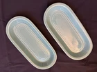 Vintage (1940s) Genuine Fiestaware Turquoise Utility Relish Bread Trays 2 Items!