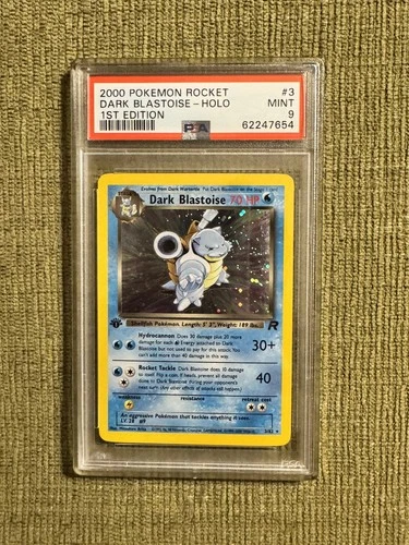 2000 POKEMON ROCKET 1ST EDITION DARK BLASTOISE-HOLO PSA 9
