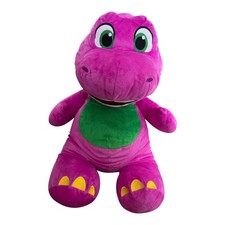 Large 24" Barney  s World Barney Purple Dinosaur Plush Toy 2ft Fisher-Price 2024