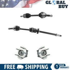 New Front CV Axle Shaft Wheel Hub Bearing Assembly 4pc Kit For Taurus Flex FWD