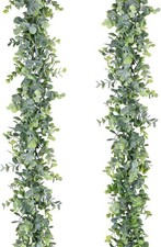 Outdoor UV Resistant Wall Decor Artificial Eucalyptus Garlands (2 Pcs)