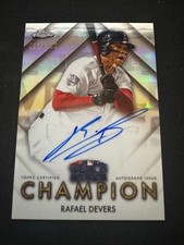 2025 Topps Chrome Rafael Devers #WSC-RD World Series Champion Auto /100 Red Sox