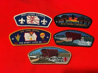 BSA Mid-Iowa Boy Scout Council 5 Older Collectible CSPs
