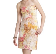 J Crew Sunshine Peony Coccinelle Strapless Dress 6