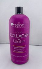Zena Liquid Collagen  Biotin Drink for Hair, Skin  Nails, 30 fl oz