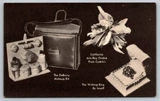 Vintage 1945 Kellogg Co. Ad Postcard DuBarry Makeup Kit & Orchid
