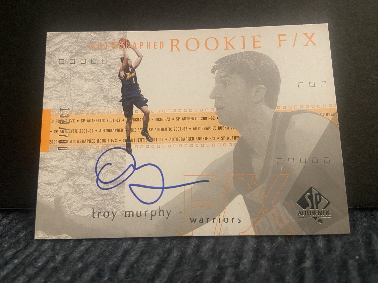 2001-02 Upper Deck SP Authentic Troy Murphy Autograph Rookie F/X Seriel #134/700