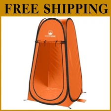 Convenient Carry Bag Included - Orange Privacy Tent