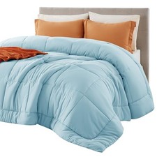 Comforter Duvet Insert - Quilted Comforters All Oversize Queen Light Spa Blue