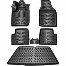 3D Gummimatten & Kofferraumwanne Set für FIAT 500E ab 2020 (Elektro)| Hoher Rand