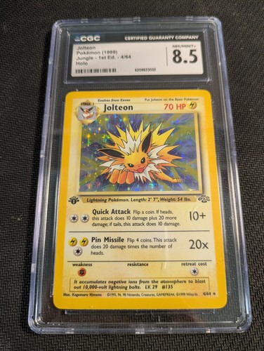 Jolteon (1st Edition) graded CGC 8.5 for sale on eBay