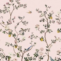 DB31801M - Daisy Bennett Blumenmuster Rosa Galerie Tapete Wandkunst
