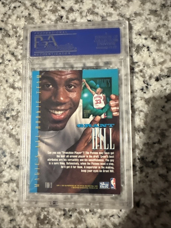 1994-95 NBA Hoops - Magic's All-Rookie Team Grant Hill #FAR-3 Foil Tech (RC) - Image 2 of 2
