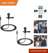 2-Pack Lavalier Microphones for DJI Mic 2  Rode Wireless GO - Omnidirectional