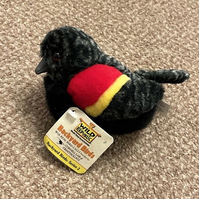 Wild Republic Rotflügelamsel #78327 Serie 2 Hinterhof Vögel Geräusche & Etiketten
