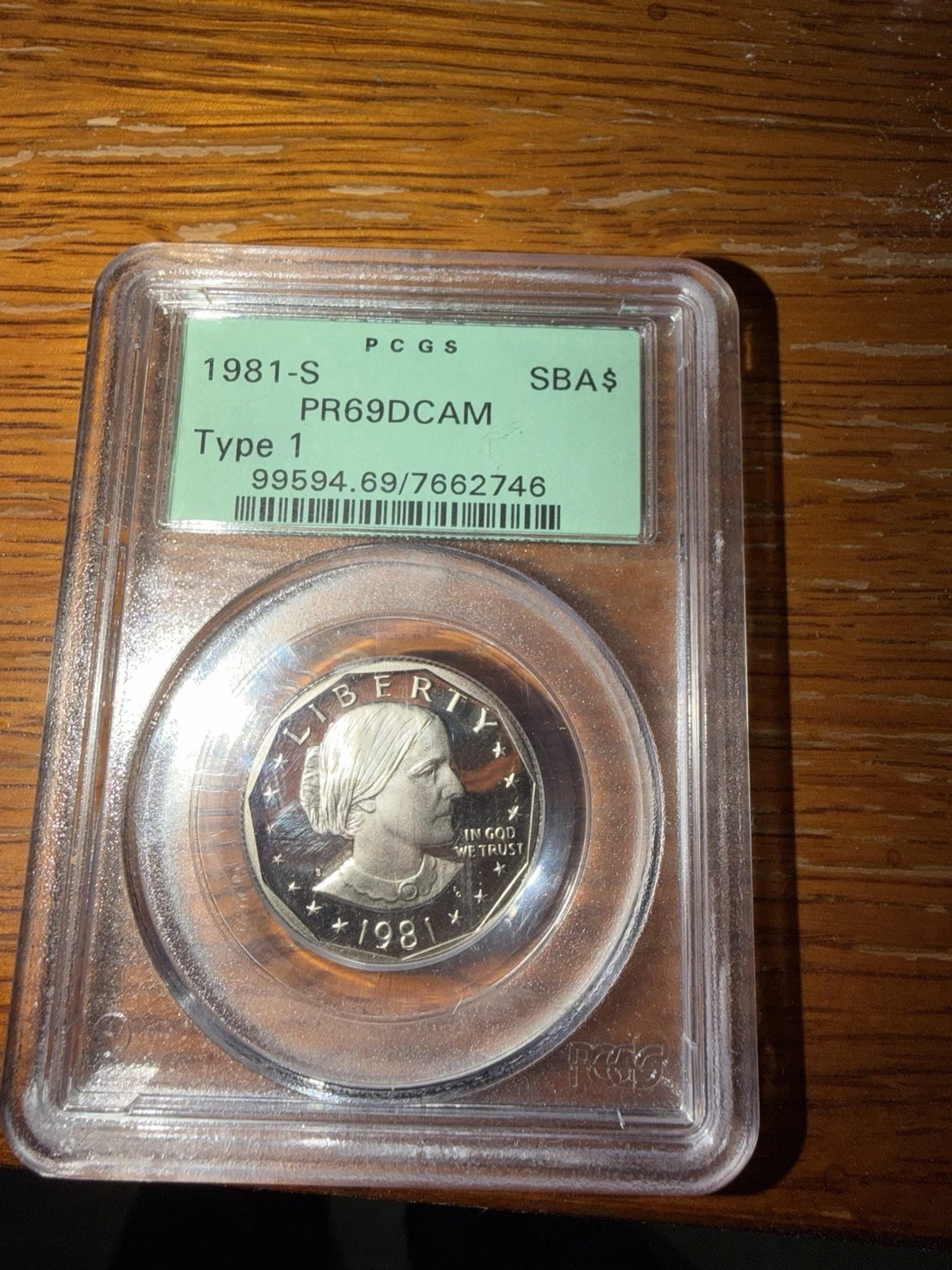 1981-S PCGS PR69 DCAM Type 1 Susan B Anthony One Dollar Graded Slab! Mint State!