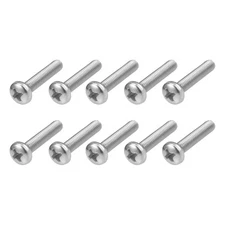 Machine Screws (M6x30mm) 10Pcs, Phillips Cross Pan Bolts 304 Stainless Steel