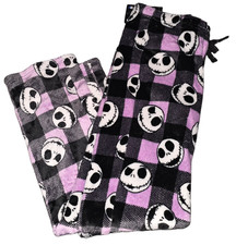 The Nightmare Before Christmas Jack Skellington Comfy Fleece Lounge Pink Pants M